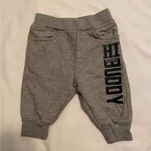 Diesel Kids Gray “Hi Buddy” Joggers. Size 6 Months